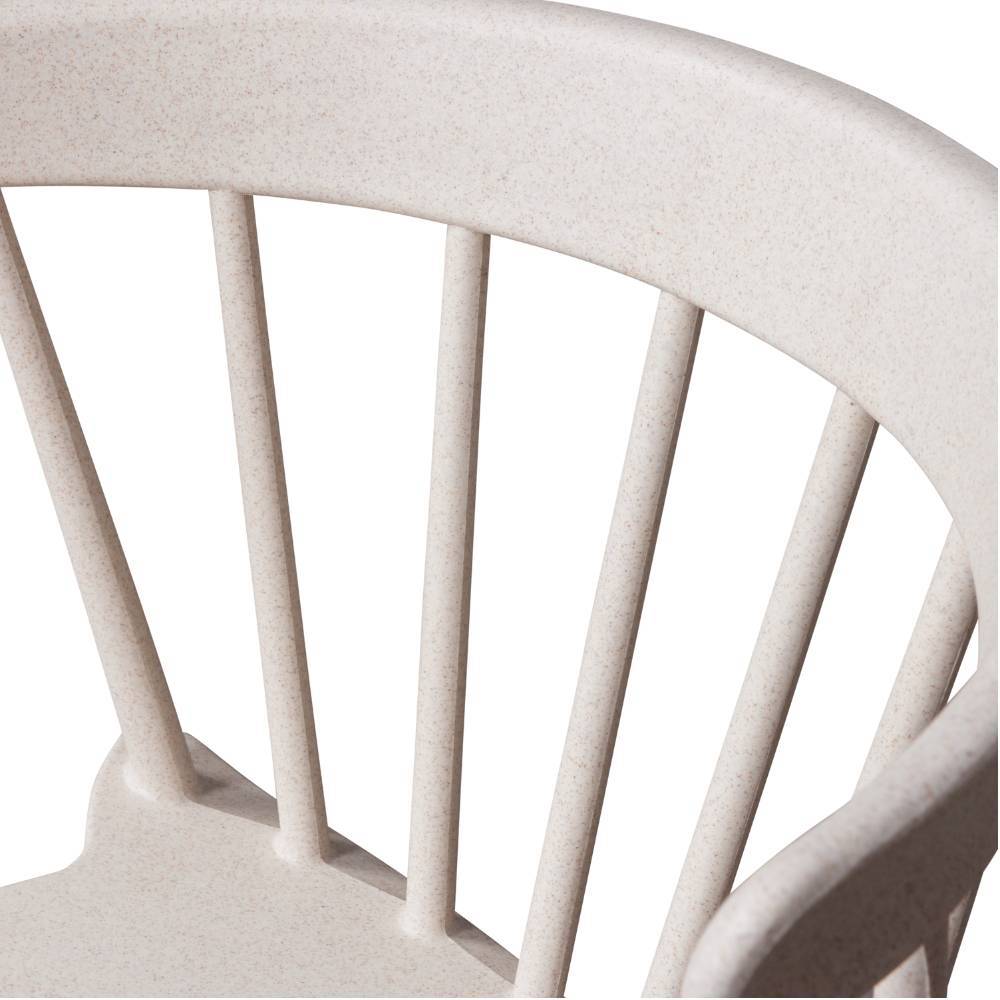 Gartenstuhl Futura aus Kunststoff in Offwhite (2er Set)