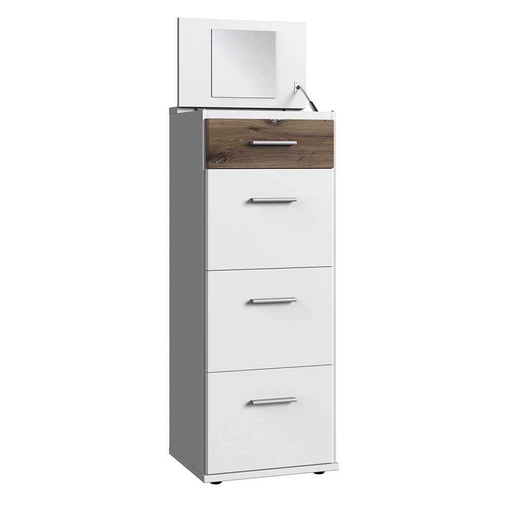 Hohe Schminkkonsole Haruto mit vier Schubladen 46 cm breit