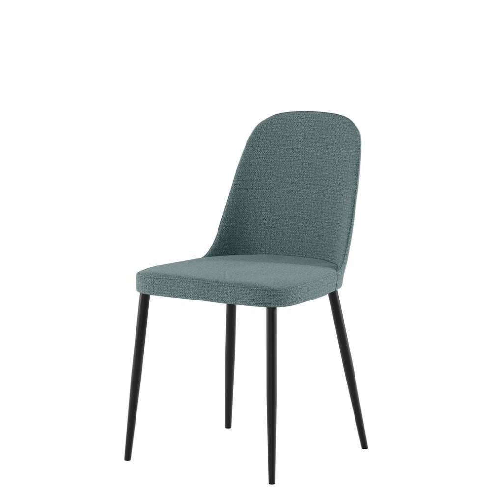 4 Stühle Idnona in Petrol aus Webstoff (4er Set)