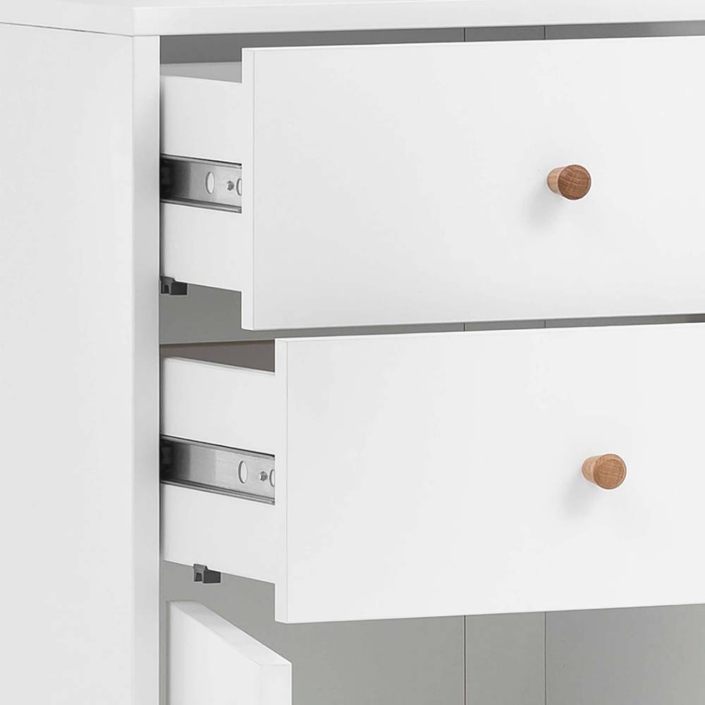 Badezimmer Schrank Linz im Skandi Design mit zwei Schubladen