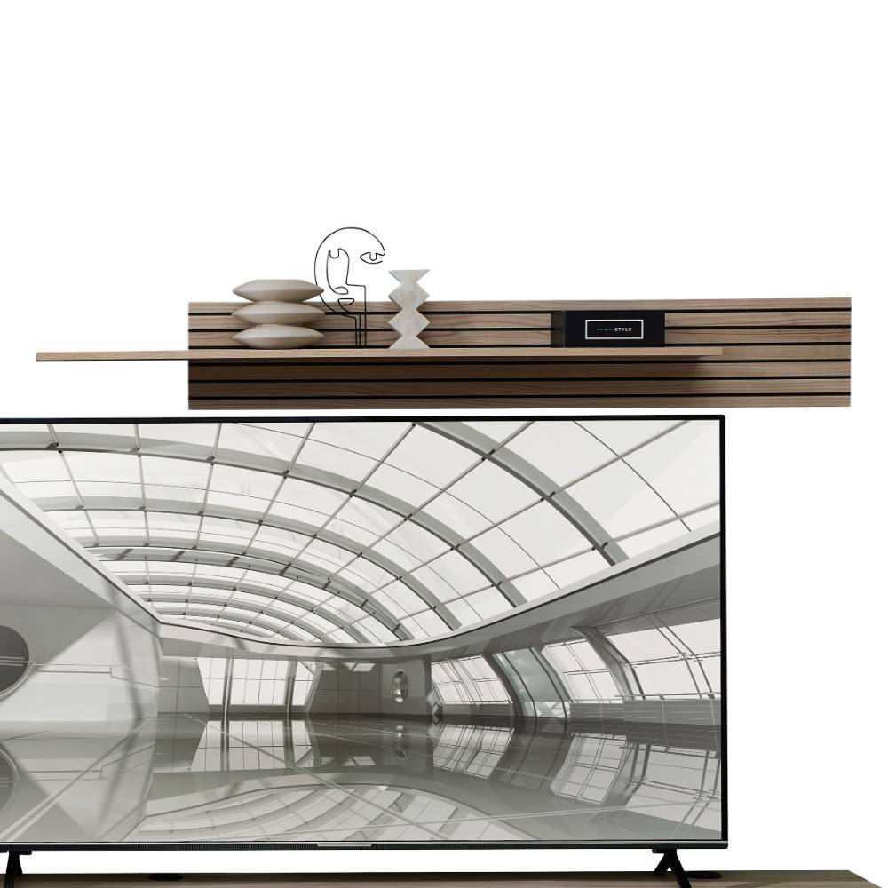 Wohnwand Jasefiana in modernem Design mit LED Beleuchtung (fünfteilig)