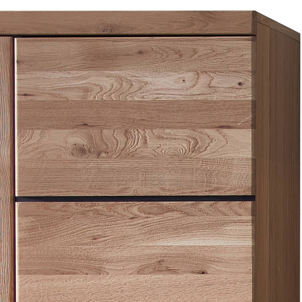 Vitrine Emly in Wildeiche Bianco und Anthrazit