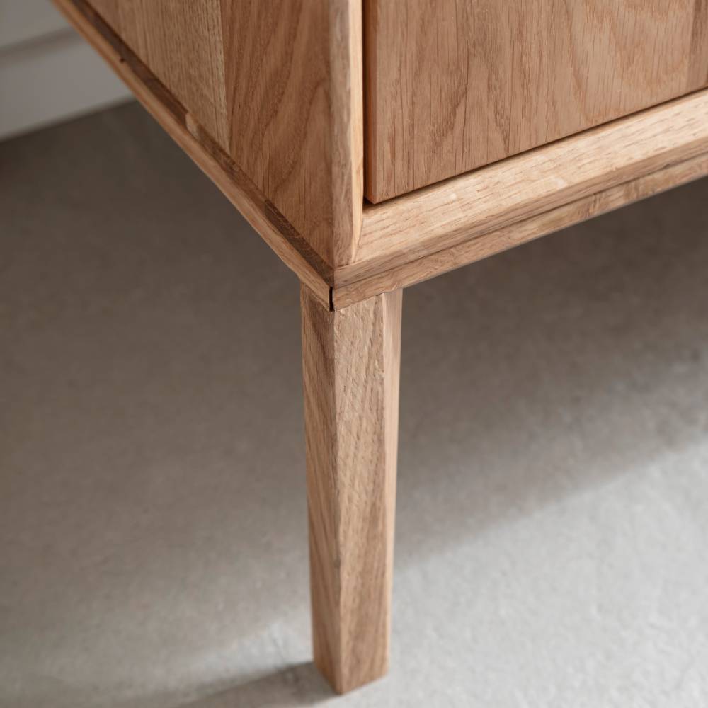 Esszimmersideboard modern Belafoma aus Eiche Massivholz mit sechs Schubladen
