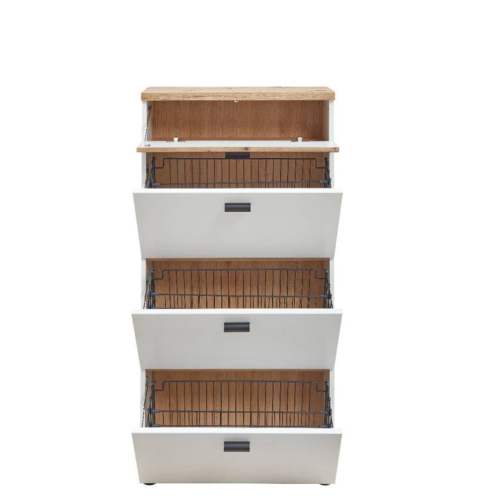 Schuhklappenschrank Luzie in modernem Design 25 cm tief