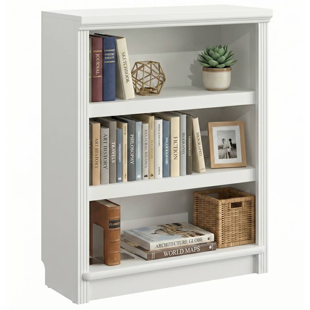 Bücherregal Phil in Cremeweiß im Landhausstil