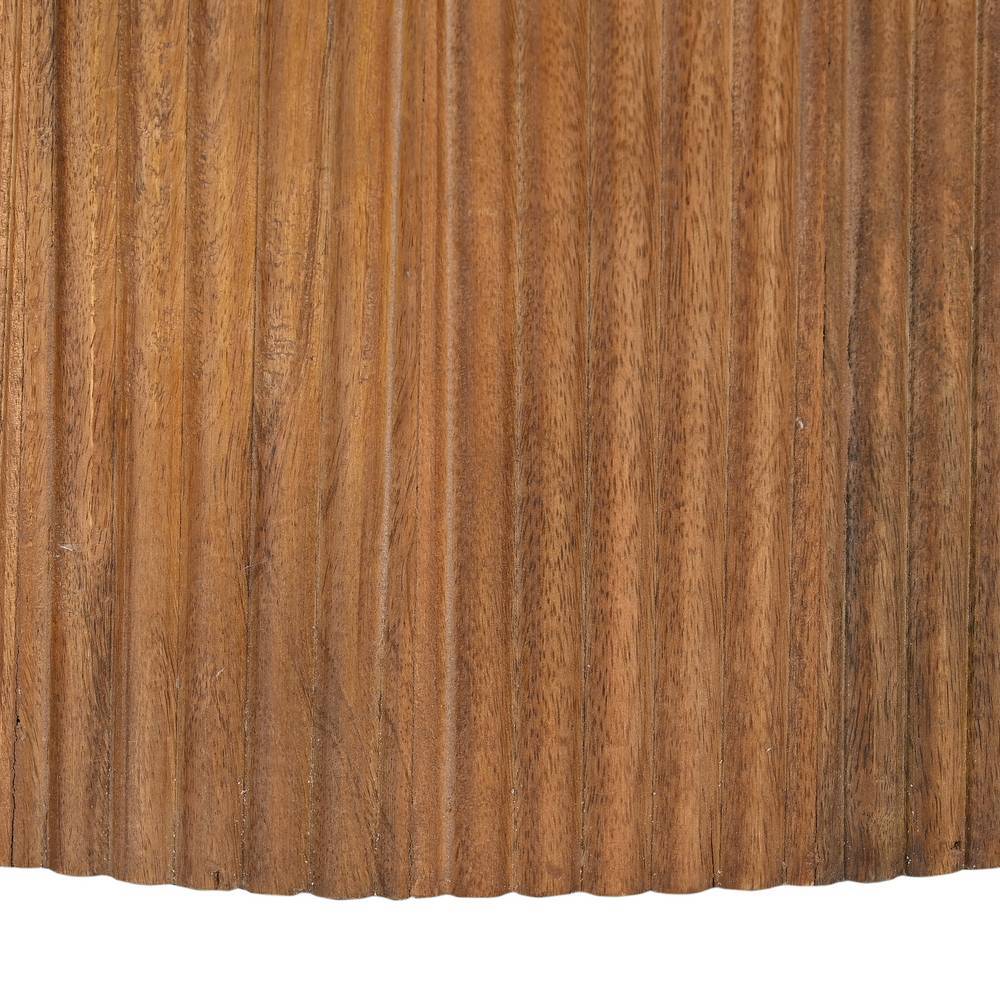 Komplette Essgruppe Bertylan aus Mangobaum Massivholz und Samt (fünfteilig)