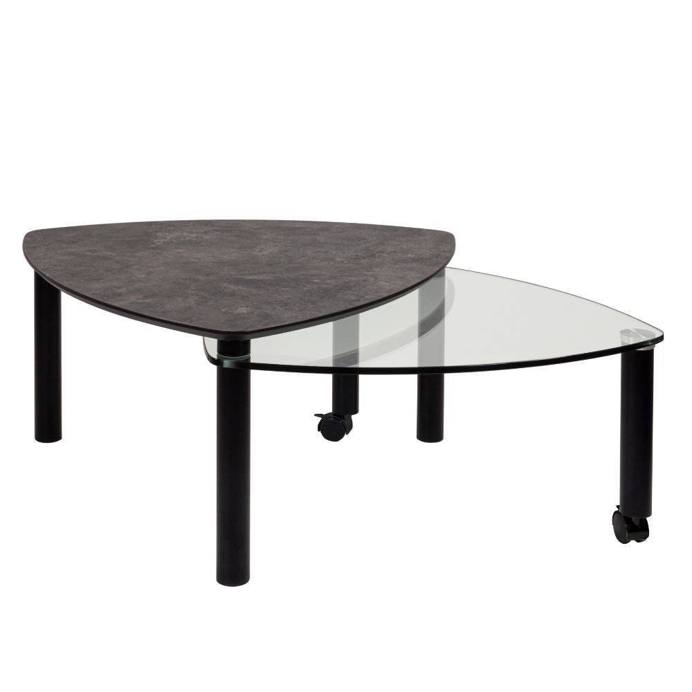 Sofatisch Anela in Wankelform - Steinoptik