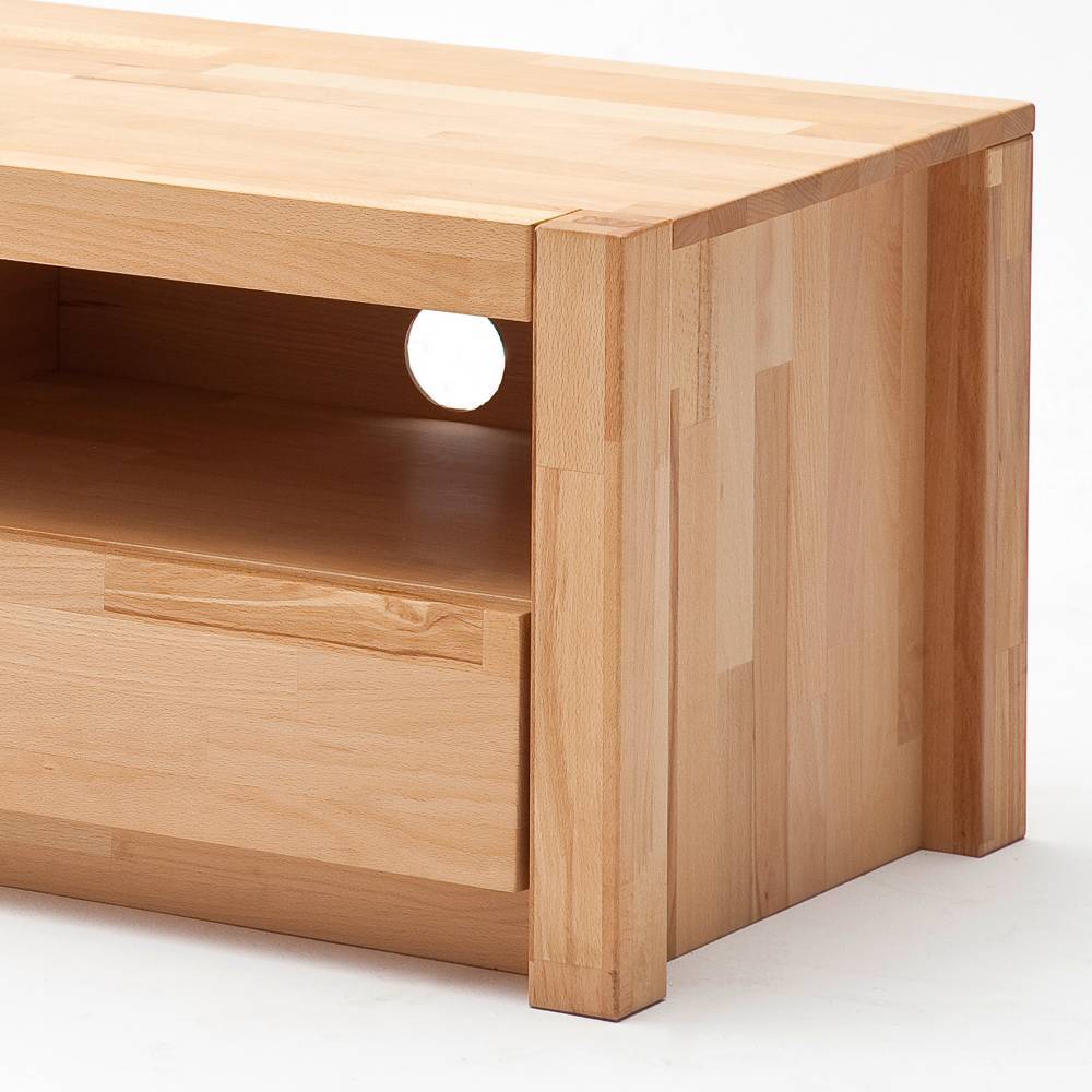 TV Lowboard Jameson aus Kernbuche Massivholz mit einer Schublade
