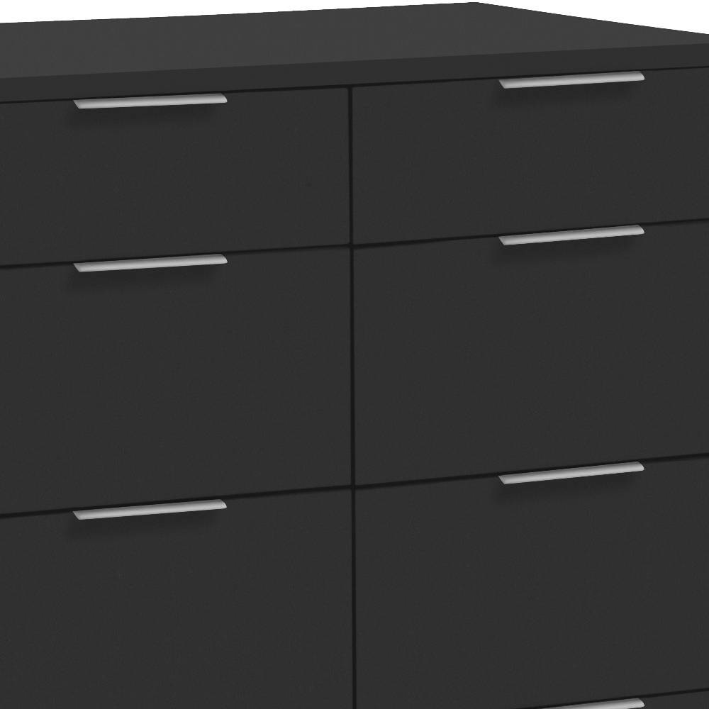 Zwölf Schubladen Kommode Bronxa in Anthrazit 135 cm breit