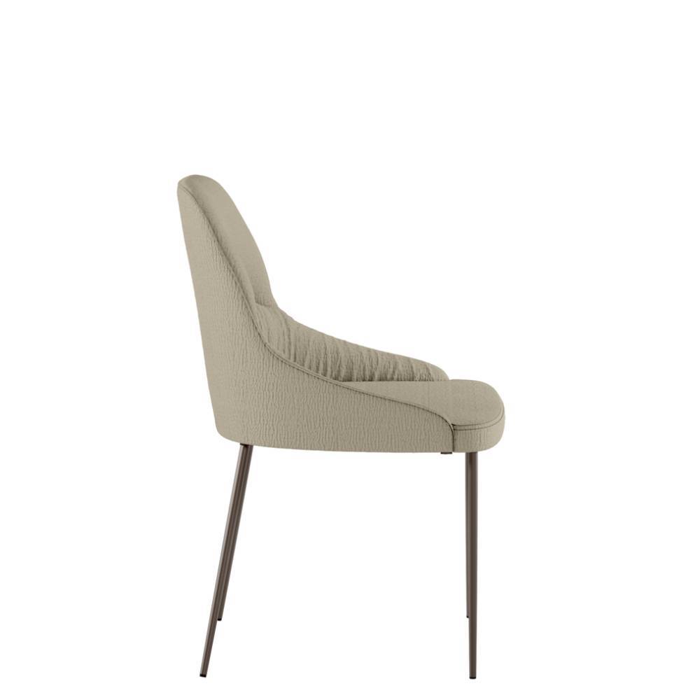 Esstischstuhl Dancona in Beige aus Strukturstoff (4er Set)