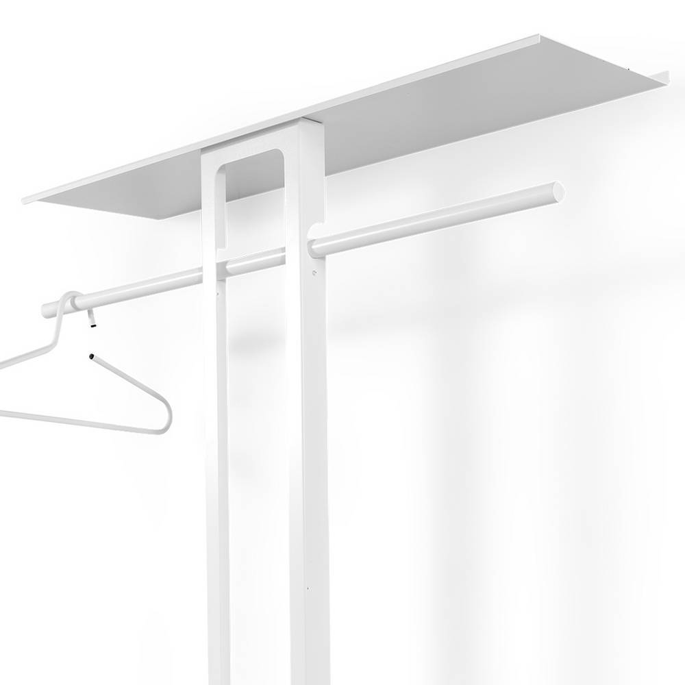 Moderne Wandgarderobe Laredo in Weiß aus Stahl