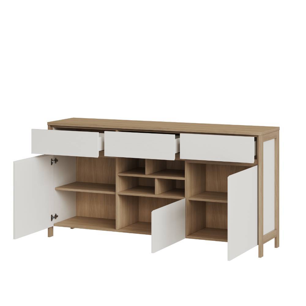 Arbeitszimmermöbel Set Labrassa dreiteilig im Skandi Design (dreiteilig)