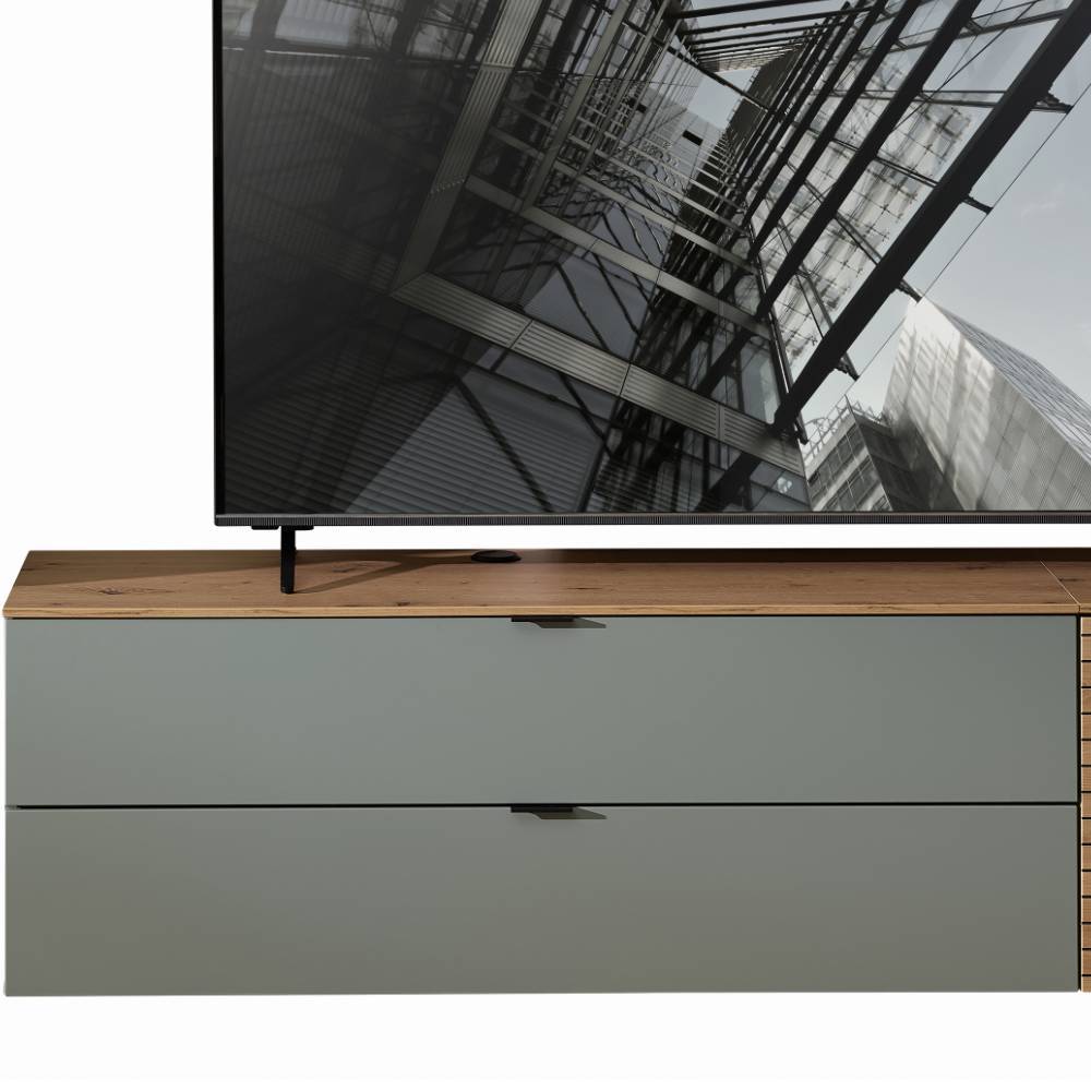 TV Wohnwand Ilitalcon 200 cm hoch 356 cm breit (fünfteilig)