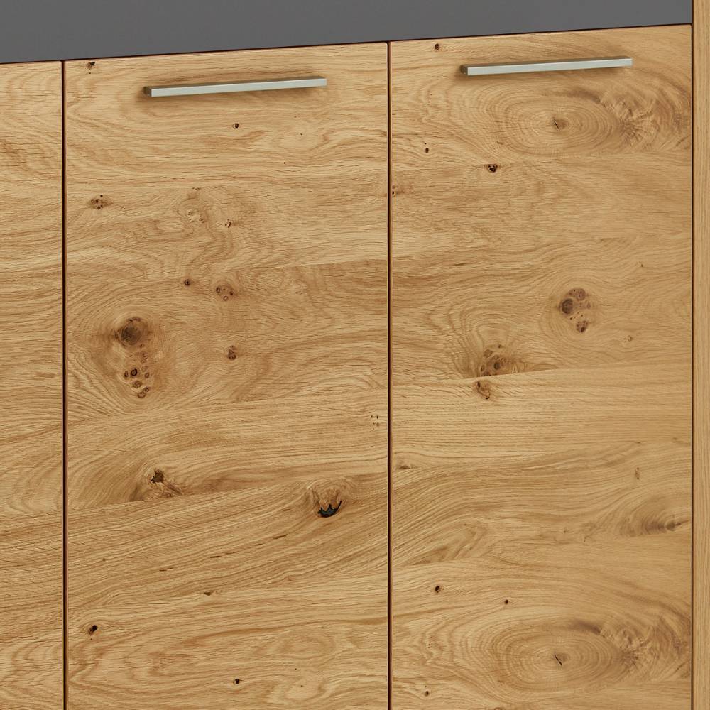 Schuh Schrank Pavia in Balkeneiche und Eiche Bianco