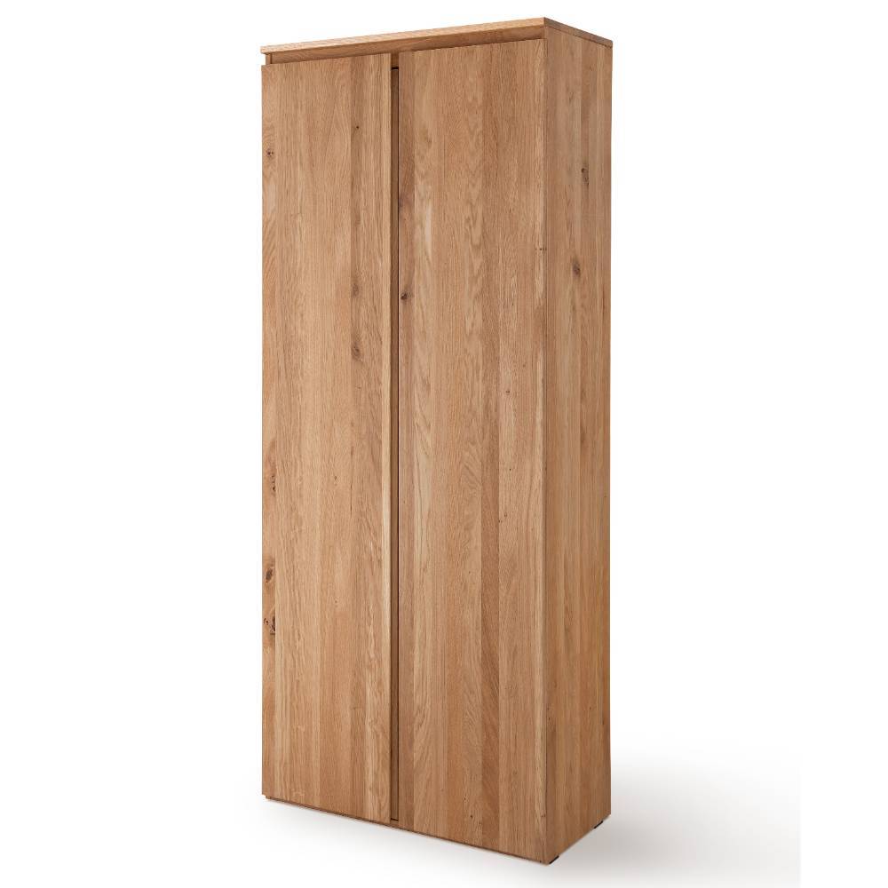 Eiche Massivholz Büroschrank Samluca mit Drehtüren 194 cm hoch