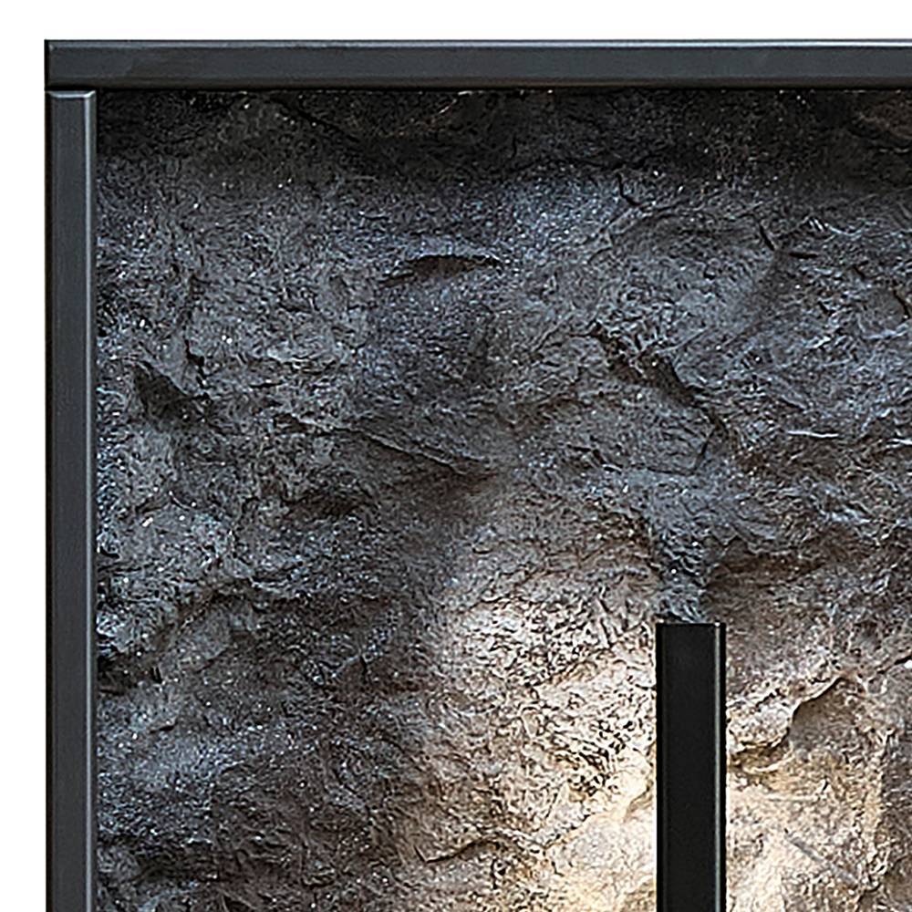 Wohnwand Holz Ostoro in Wildeiche Bianco und modernem Design (dreiteilig)