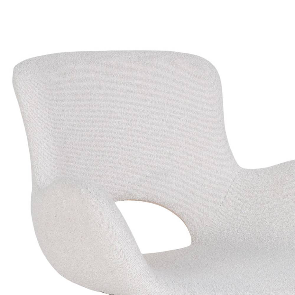 Esszimmerstuhl Pravoria drehbar aus Boucle Stoff (2er Set)