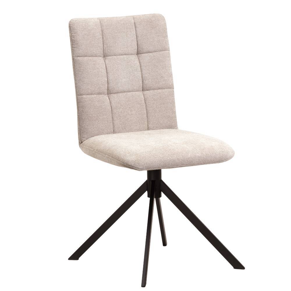 Esszimmerstuhl Rimmini in Beige mit aufwendigen Steppungen (2er Set)