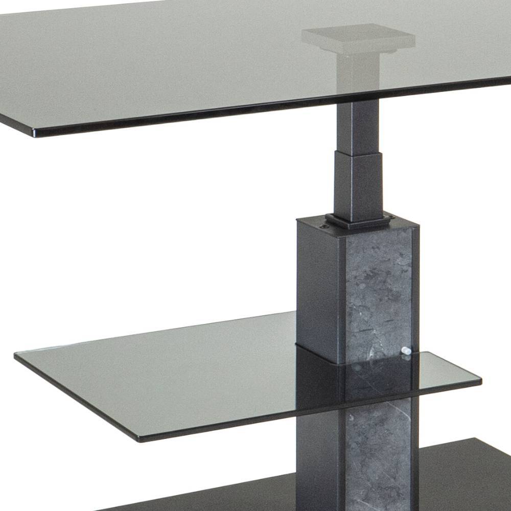 Wohnzimmertisch Annina in Grau mit Parsolglas Platte