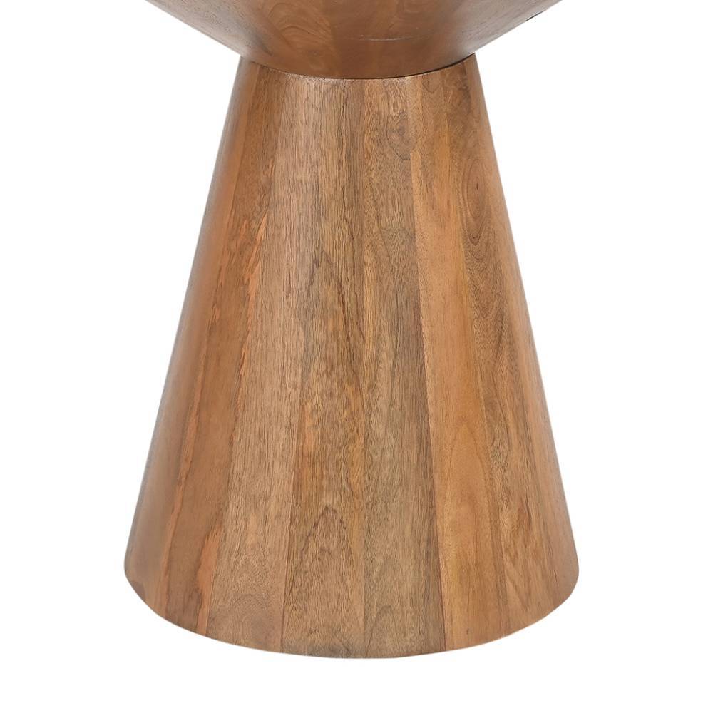 Moderner Beistelltisch Bertylan aus Mangobaum Massivholz 60 cm hoch