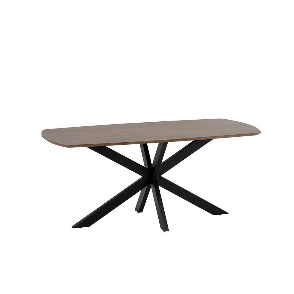 Massivholztisch Lourette mit Spider Gestell und Schweizer Kante