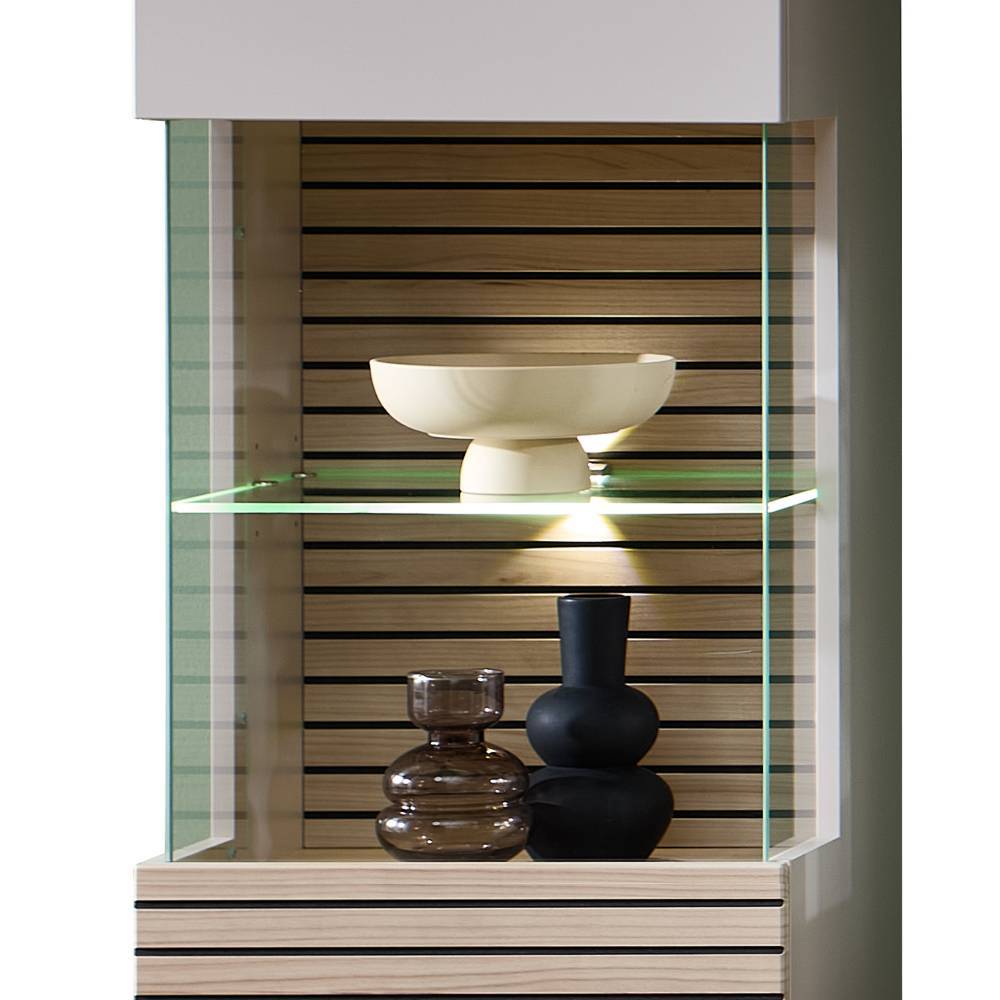 Stauraumvitrine Jasefiana mit LED Beleuchtung in modernem Design