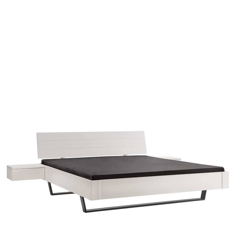Bettgestell Crostina in Weiß in modernem Design
