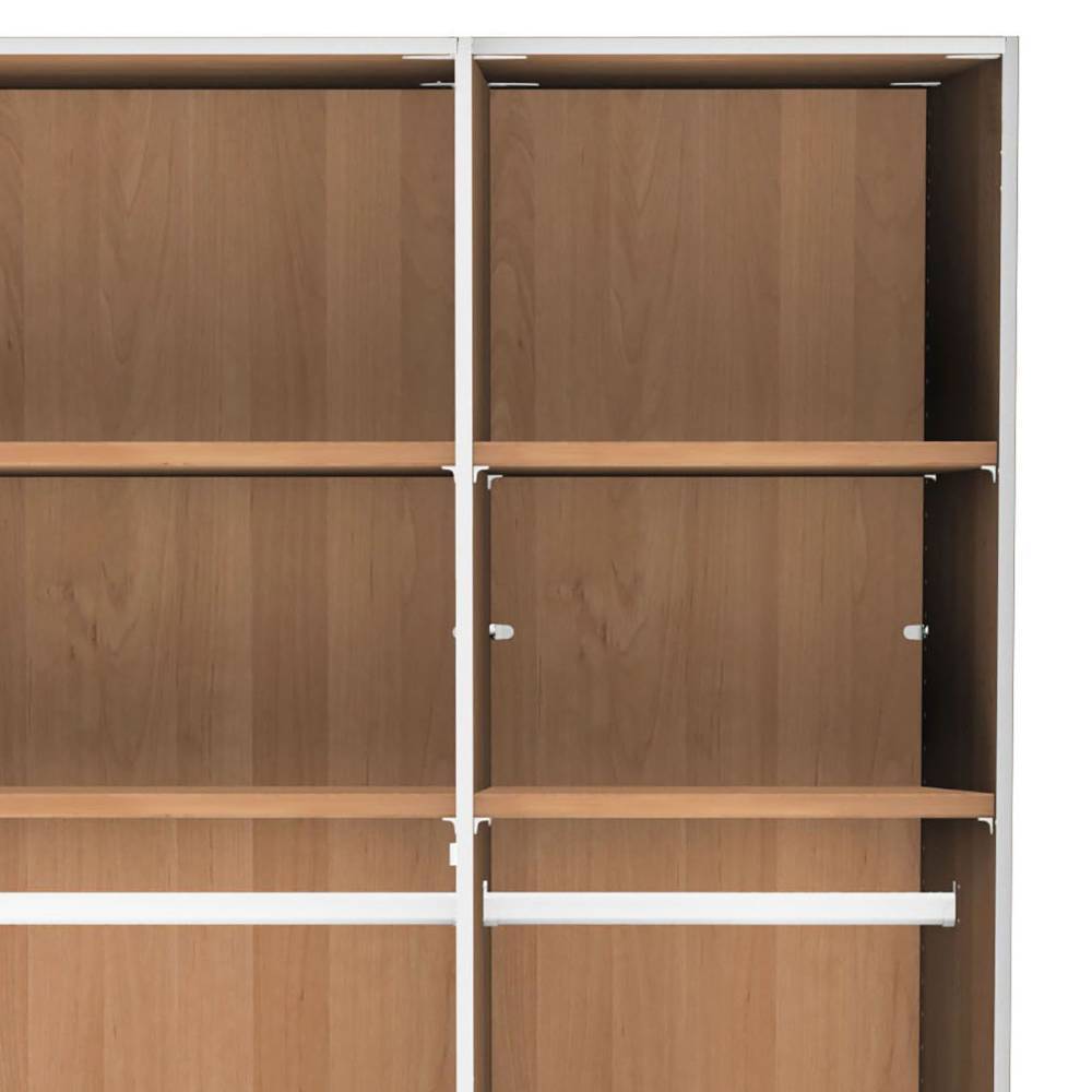 Schlafzimmerkleiderschrank Durac in Eiche Bianco und Weiß