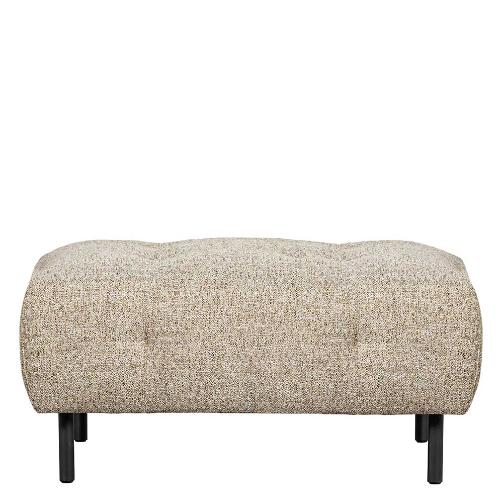 Beistellhocker Streeter in Beige meliert mit Vierfußgestell aus Metall