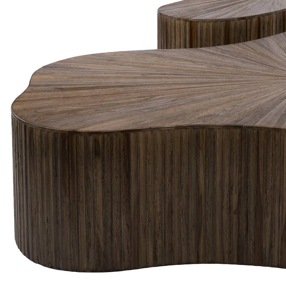 Designercouchtische Figureras in organischer Form - Dunkelbraun (zweiteilig)