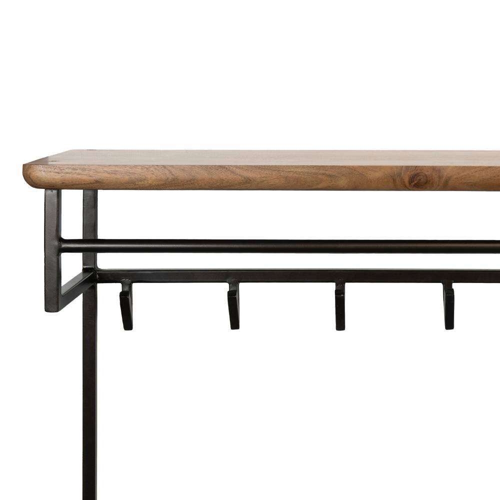 Garderobe Massivholz Telia im Industry und Loft Stil mit Hutablage aus Holz