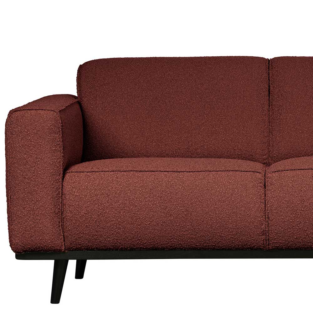 Boucle Stoff Sofa Valuta in Kastanienfarben 230 cm breit