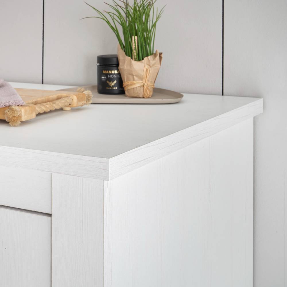 Landhausstil Küchenblock Flurencina in Weiß 60 cm tief (vierteilig)