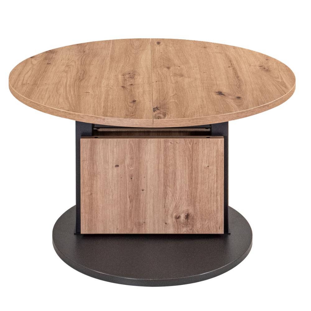 Wohnzimmer Tisch Clarina höhenverstellbar mit einer Einlegeplatte