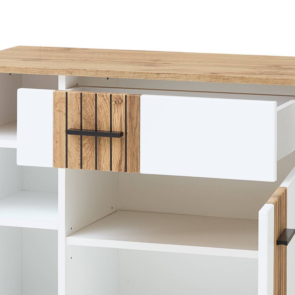 Vertiko Kommode Alamo in modernem Design mit zwei offenen Fächern
