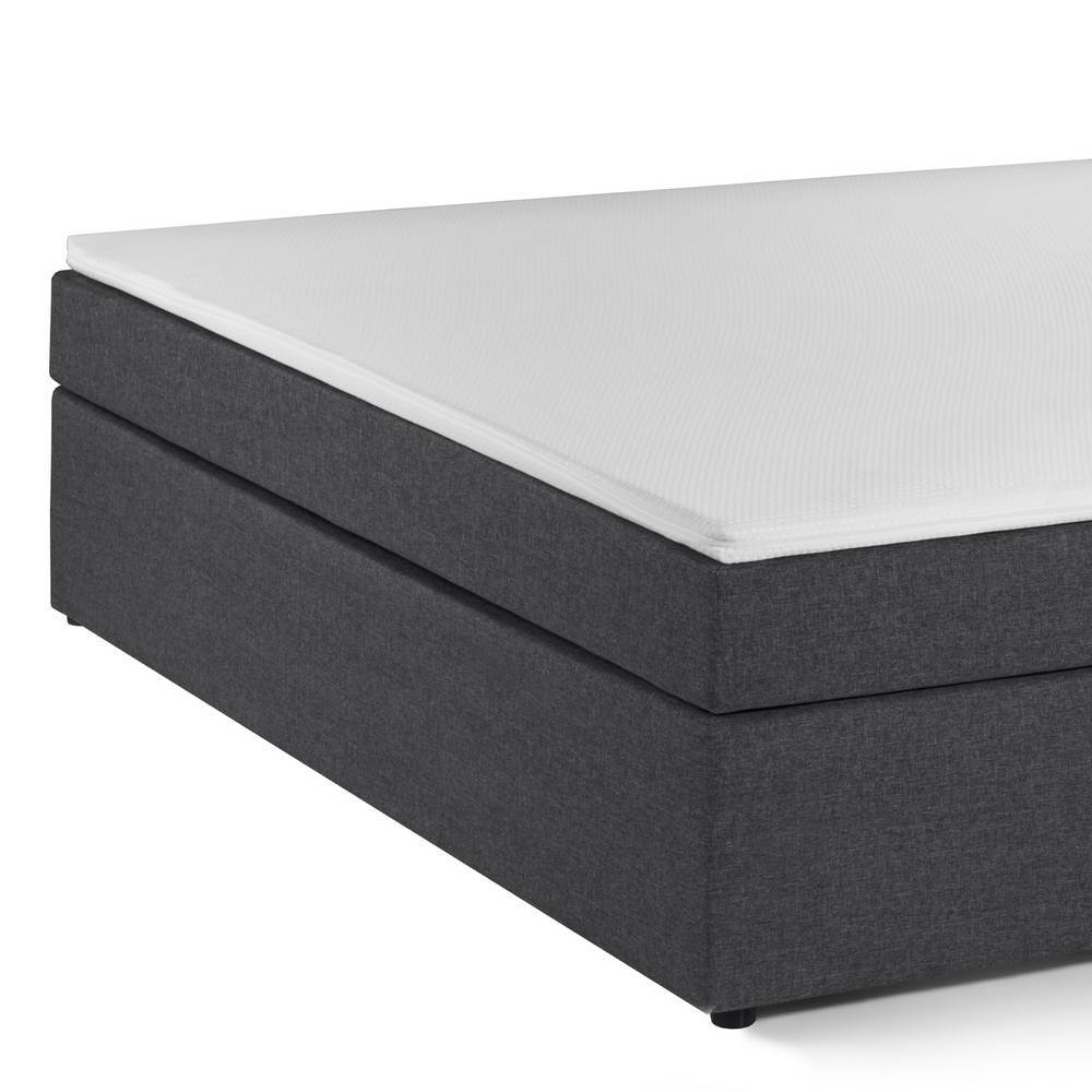 Boxspringbett Maddy in Dunkelgrau Liegefläche 180x200 cm