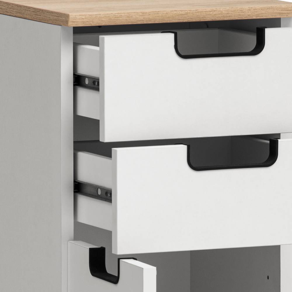 Badschrank Desancto 30 cm breit mit zwei Schubladen