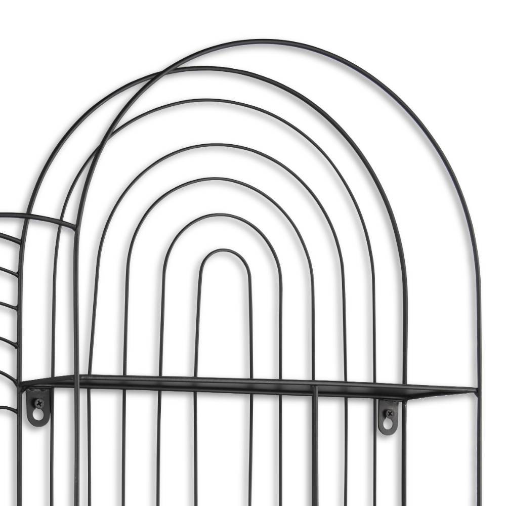 Wandregal Yalisa in Rundbogen Form aus Metall