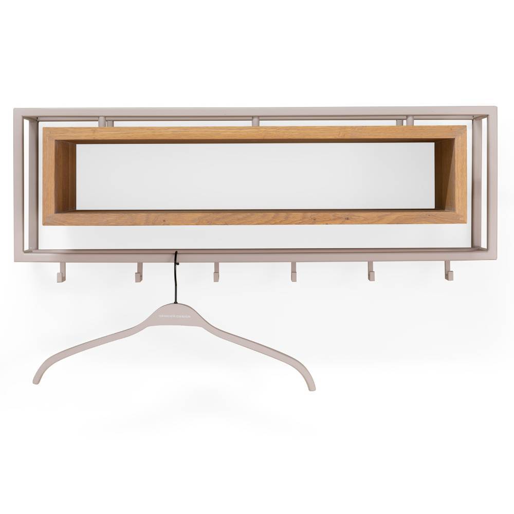 Garderobe Ayla aus Eiche Massivholz und Stahl