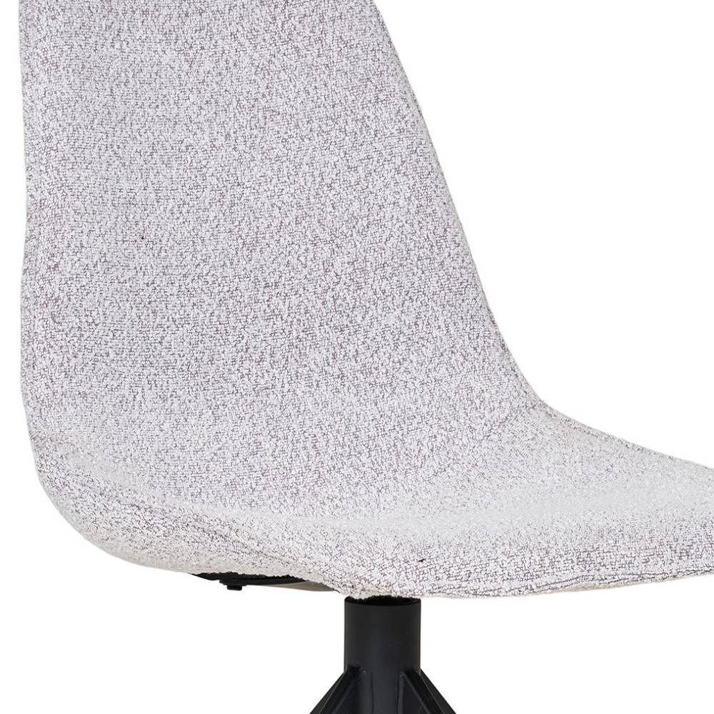Esszimmerstuhl Lion aus Boucle Stoff um 360 Grad drehbar (2er Set)