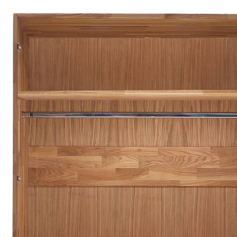 Massiver Drehtürenschrank Snoba aus Wildeiche Massivholz 156 cm breit