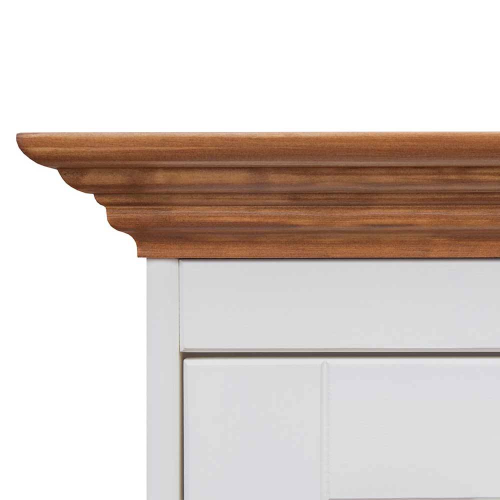 Wohnzimmerschrank Corao im Landhausstil mit Glastür