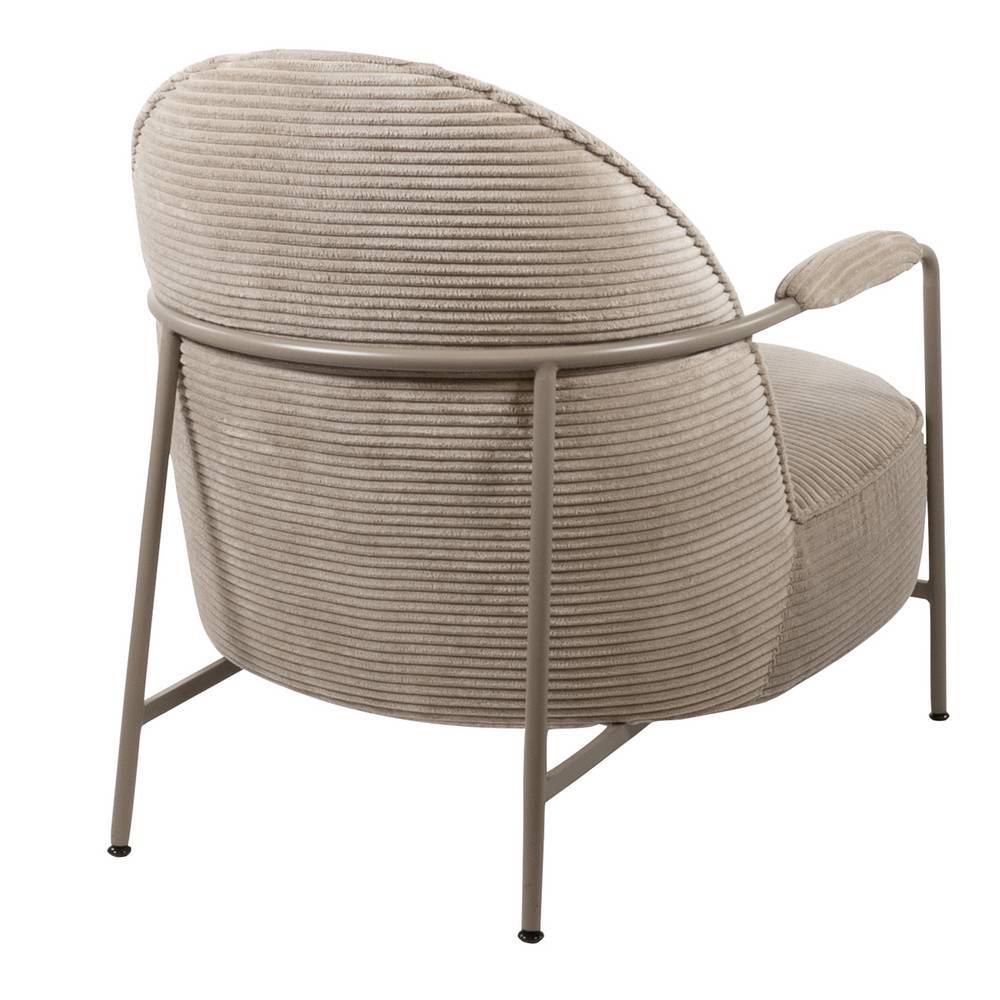 Retrostil Wohnzimmer Sessel Tobago aus Cord in Beige