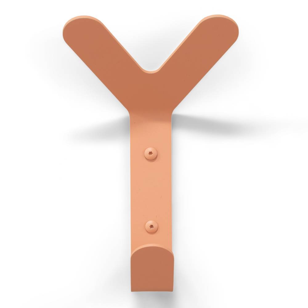 Wandgarderobenhaken Ryus in Terracotta aus Stahl