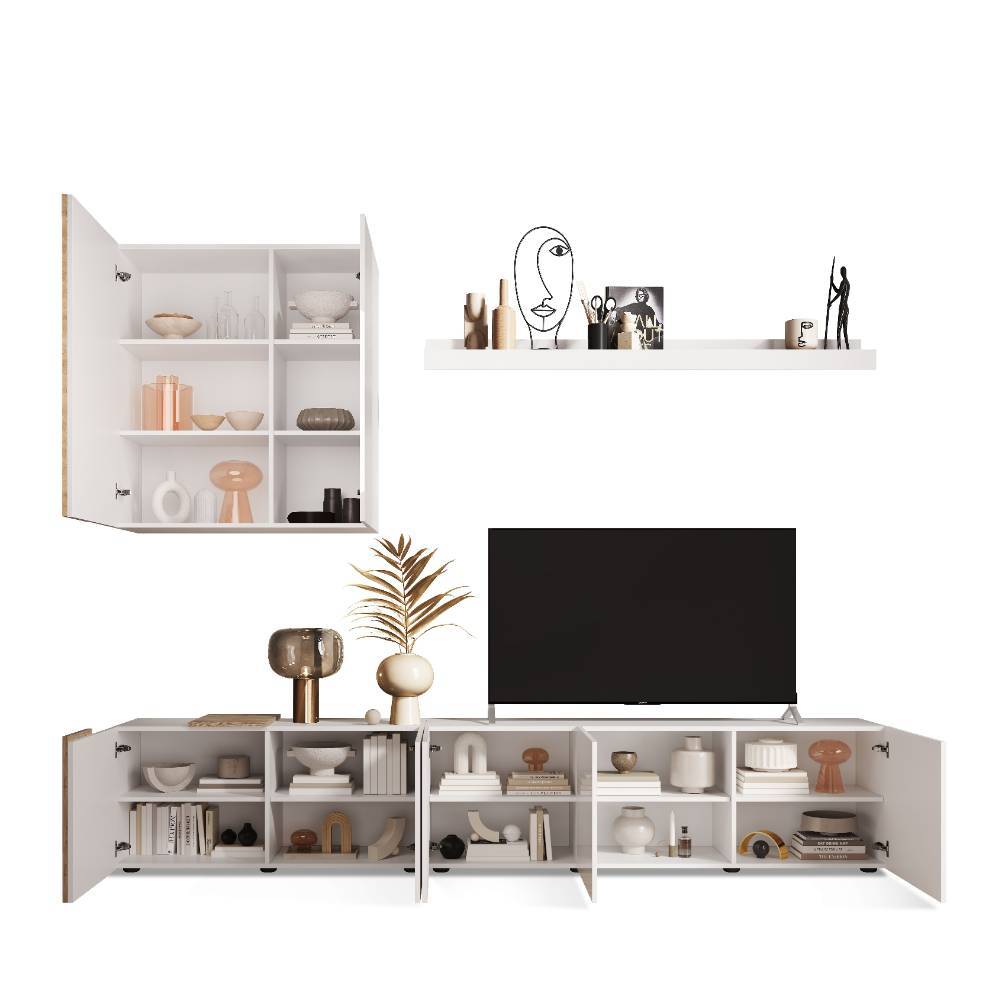 TV Wohnwand Eight Hochglanz in modernem Design (dreiteilig)