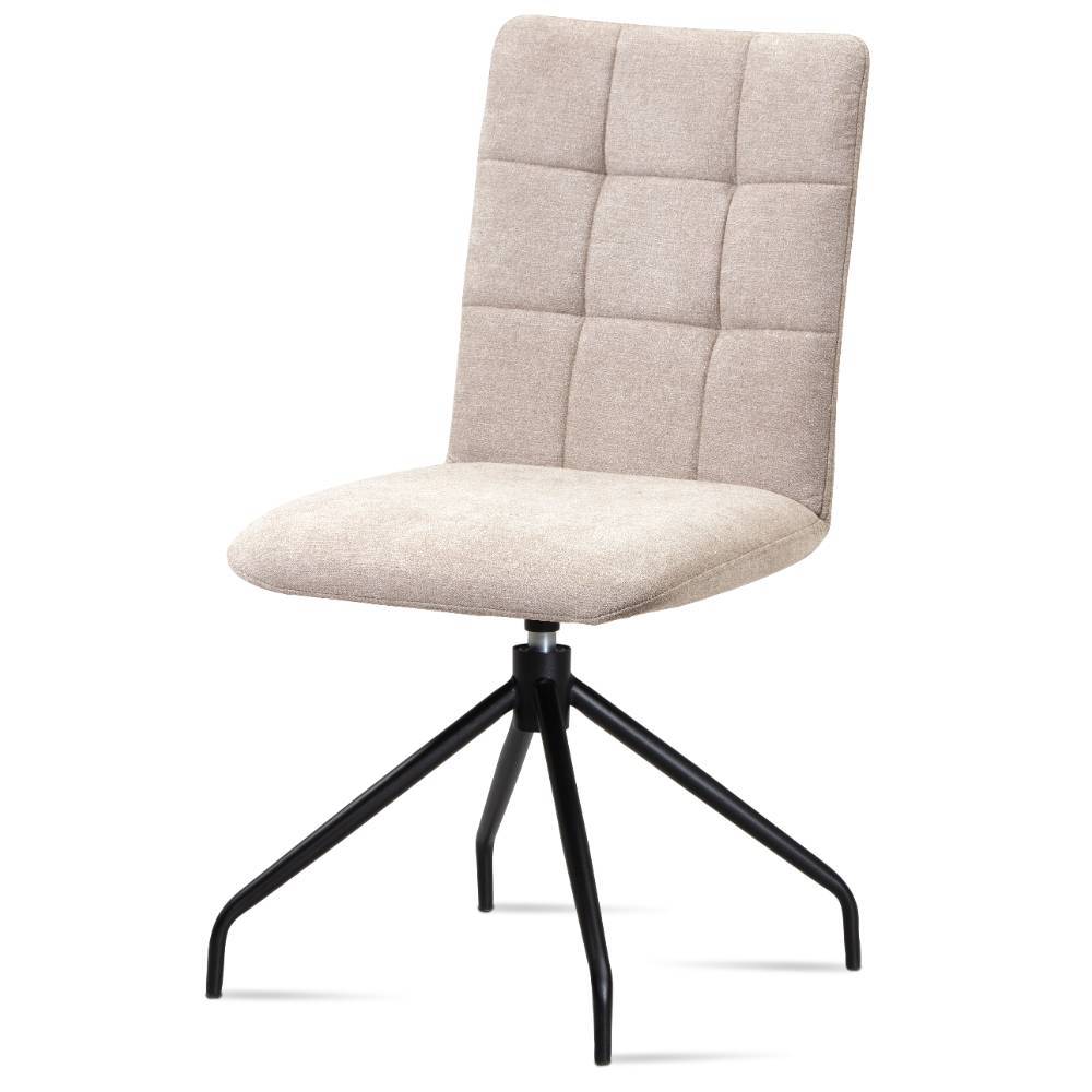 Polsterstuhl Esszimmer Romanca in Beige um 360 Grad drehbar (2er Set)