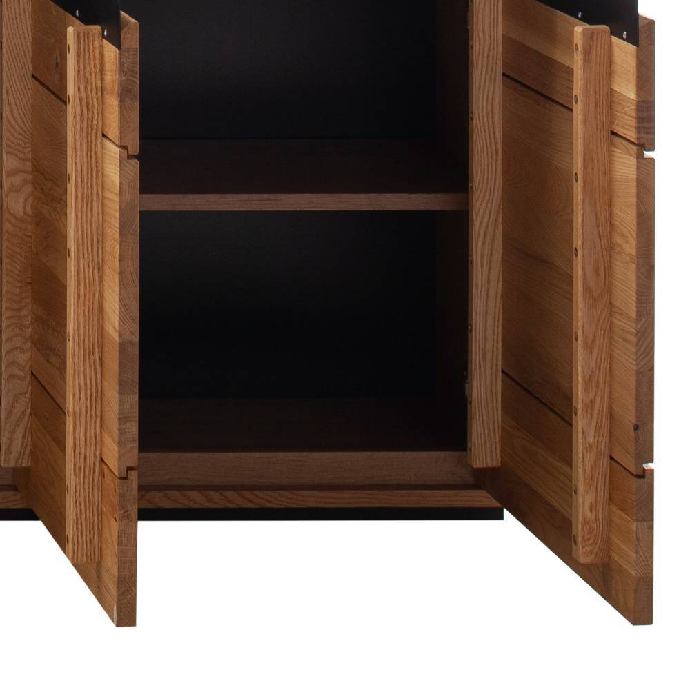 Sideboard Sisam in Wildeichefarben 153 cm breit