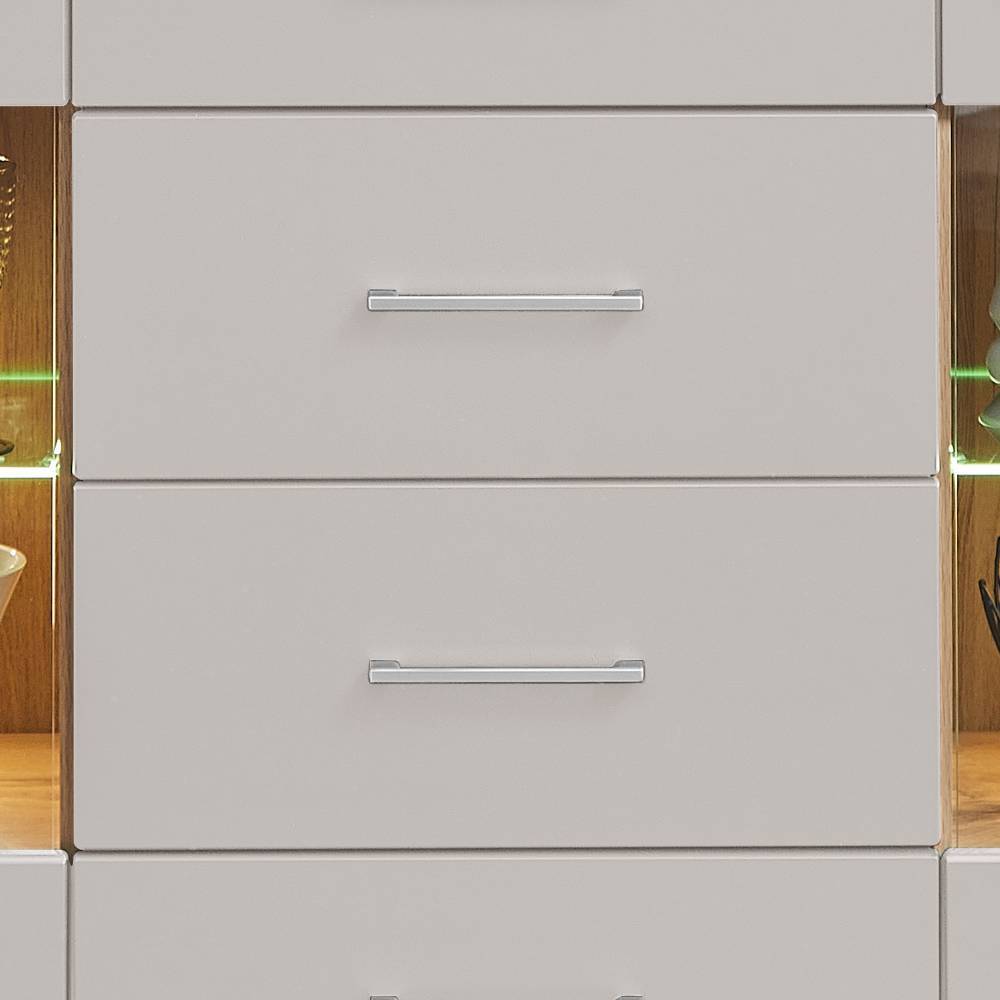 Sideboard Zandravo mit LED Beleuchtung und Hirnholz Applikationen