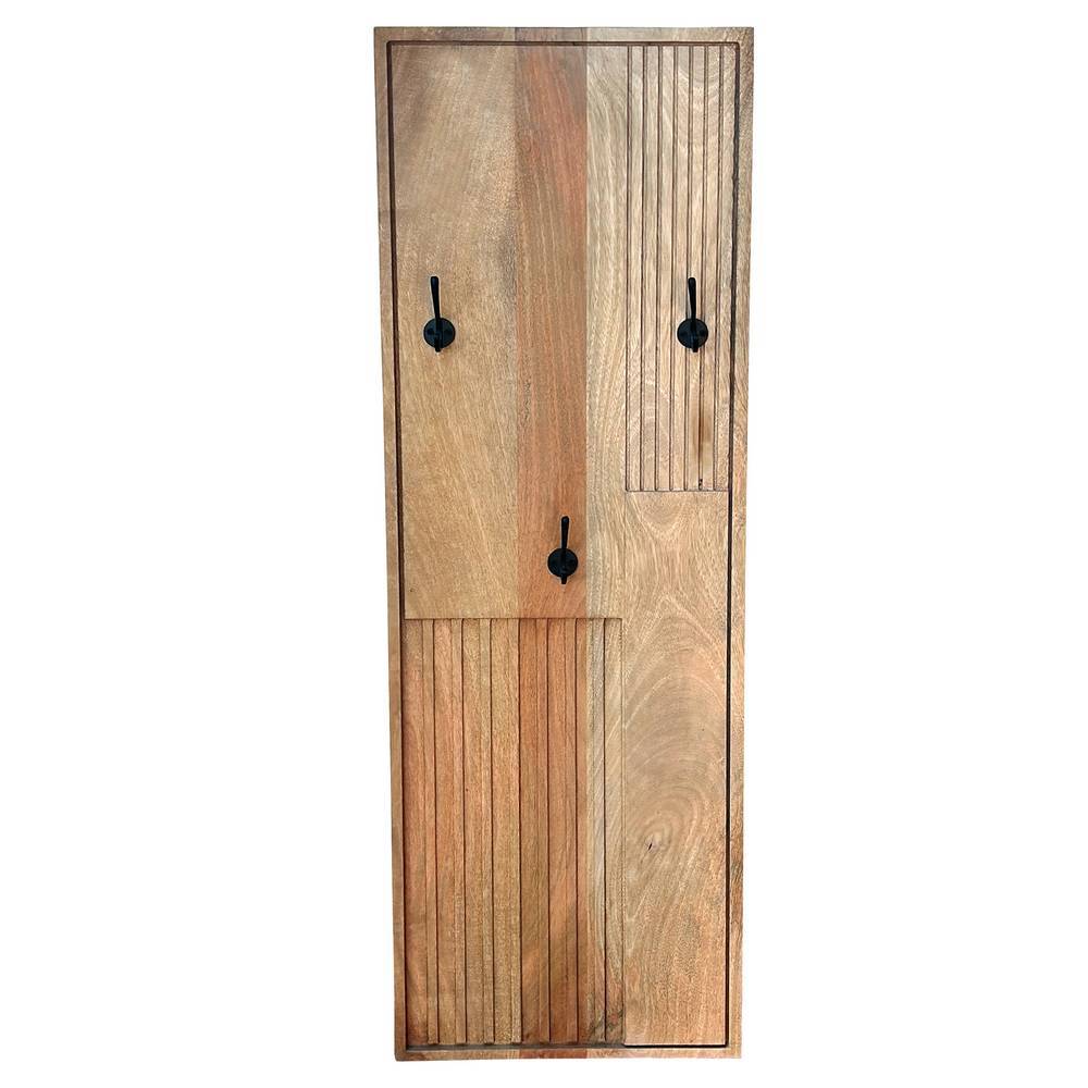 Dielenmöbel Set Diaria in modernem Design - Mangoholz Naturfarben (vierteilig)