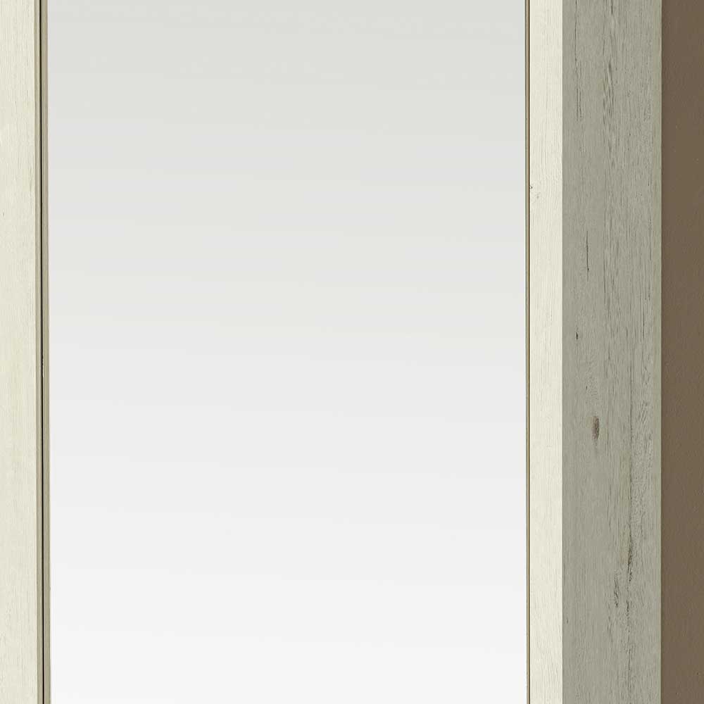 Garderobenschuhschrank Arata in Creme Weiß mit Spiegel